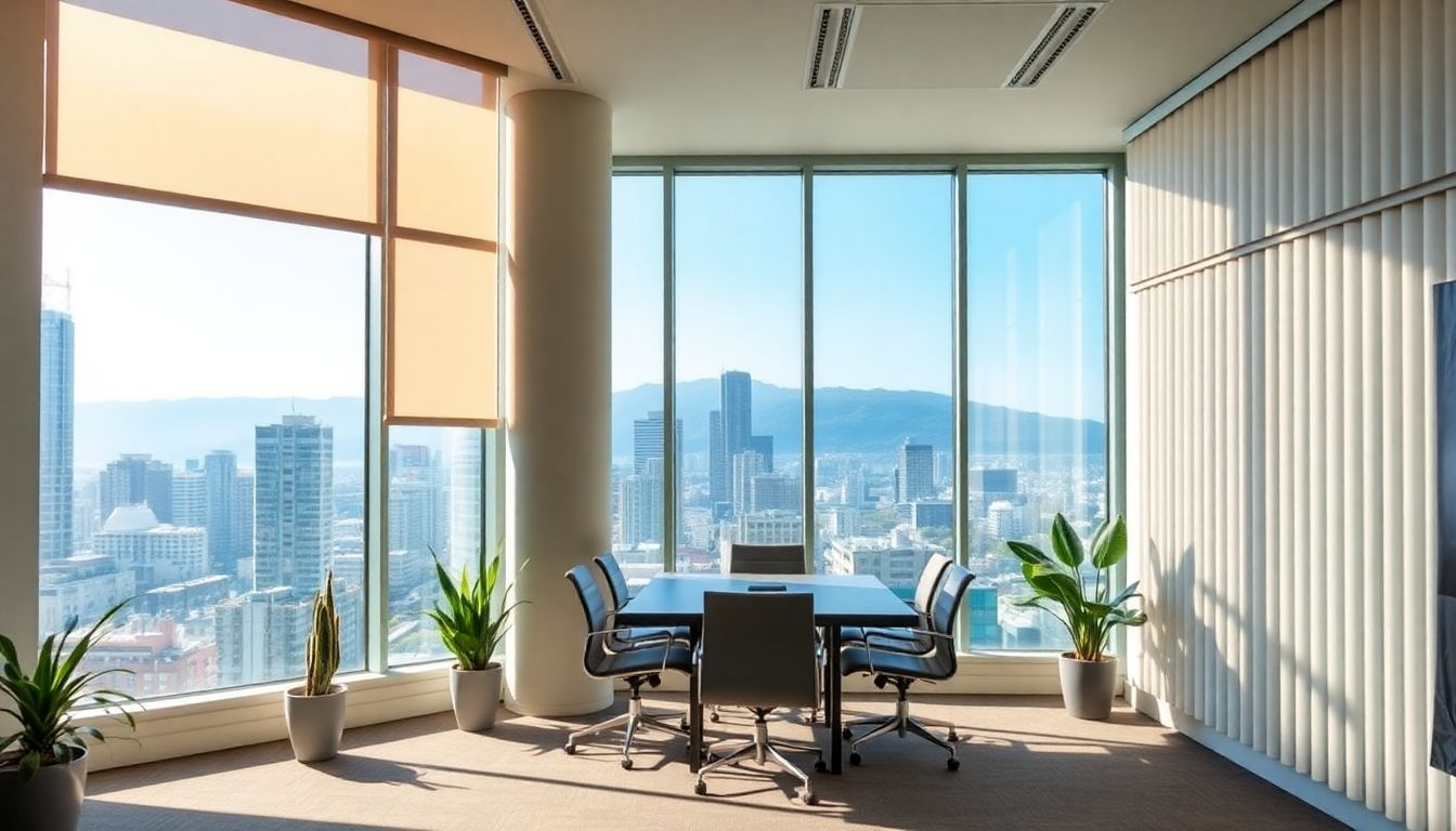 Commercial-Roller-Shades-vs-vertical-blinds-Vancouver